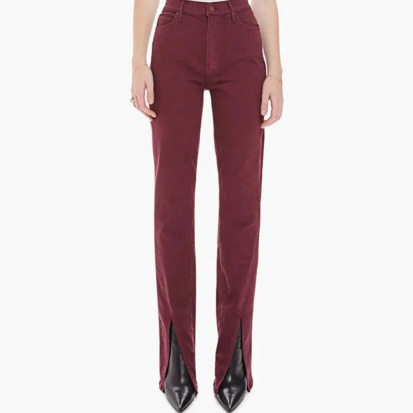 NWOT Mother The Rascal Sliced Up Heel Jeans in Play Date. Sz: 26 - Picture 1 of 14